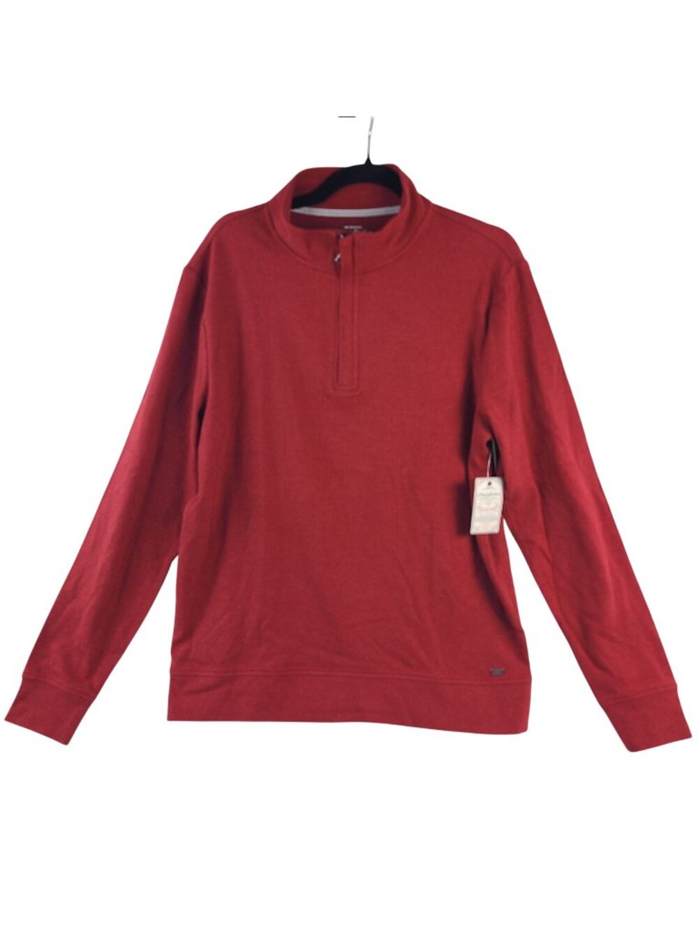 NEW Flag & Anthem Men's Crimson Quarter-Zip Pullover Sweatshirt Sz M 100% Cotton